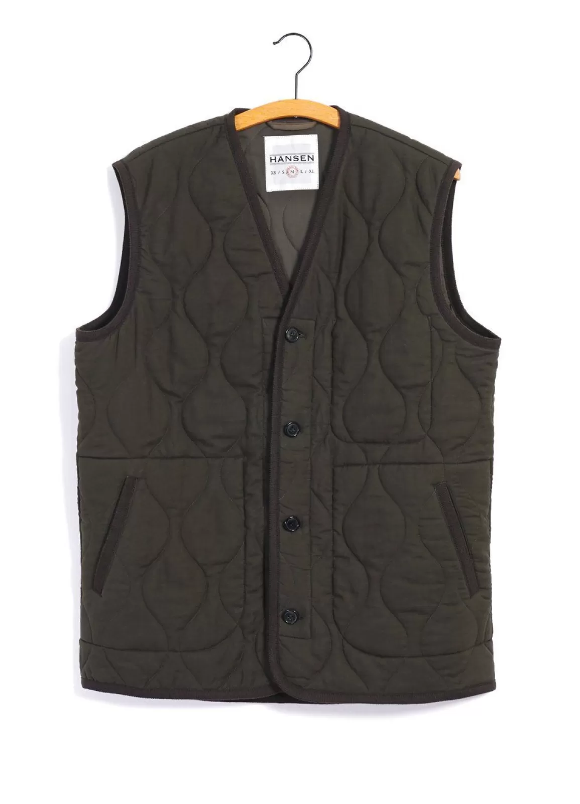 Store Tony | Bonded Padded Vest | Dark Army Waistcoats