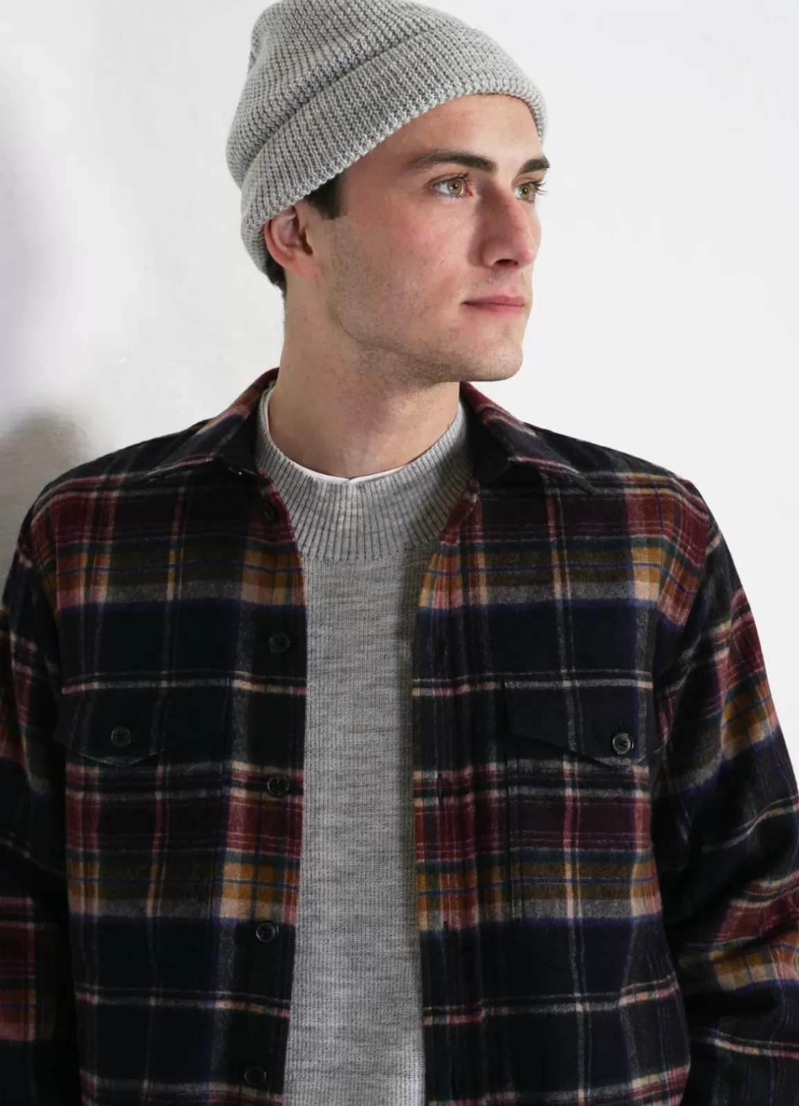 Cheap Tore | Knitted Rib Beanie | Winter Grey Hats & Caps