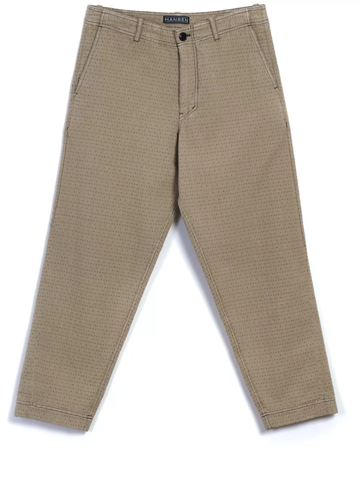 Cheap Trygve | Wide Cut Cropped Trousers | Beige Suiting