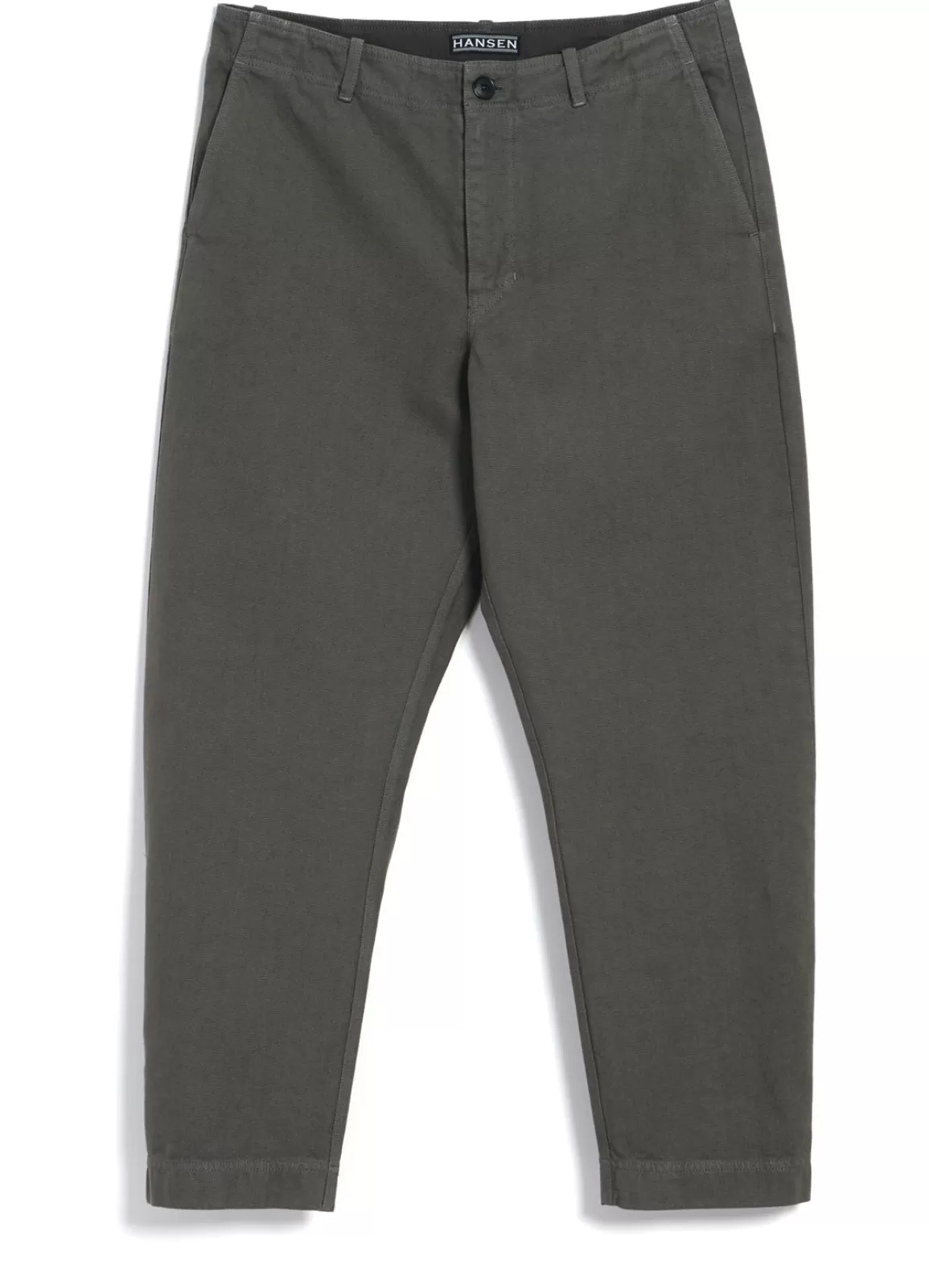 Store Trygve | Wide Cut Cropped Trousers | Green Grey Trousers