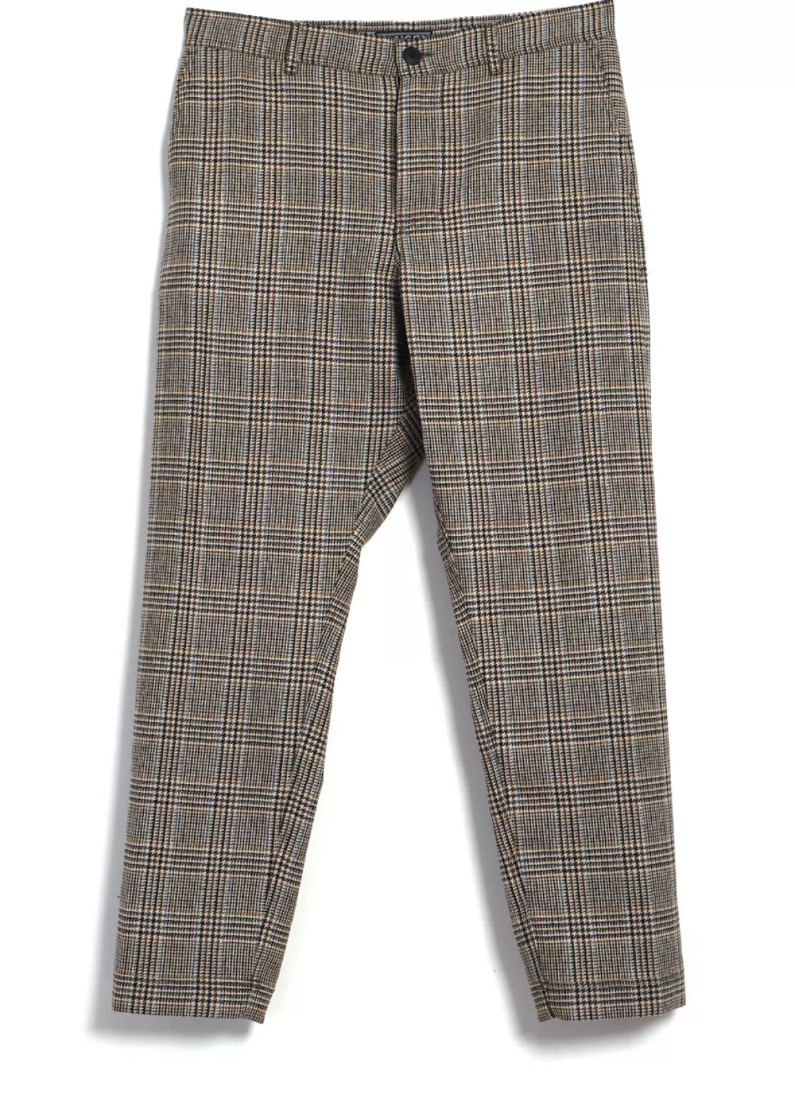 Sale Tyge | Wide Cut Cropped Trousers | Classic Checks Trousers