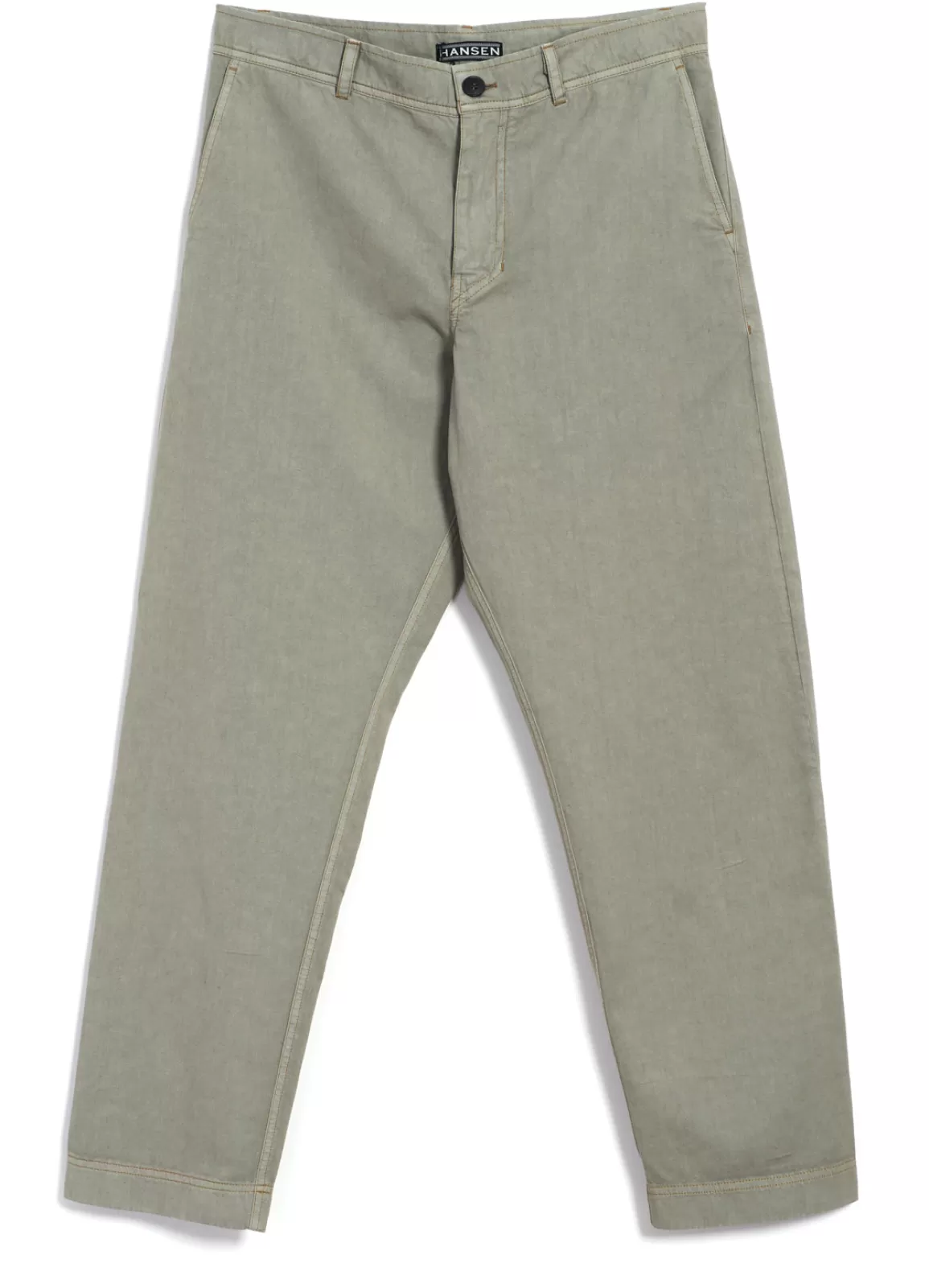 Sale Tyge | Wide Cut Cropped Trousers | Light Sage Trousers