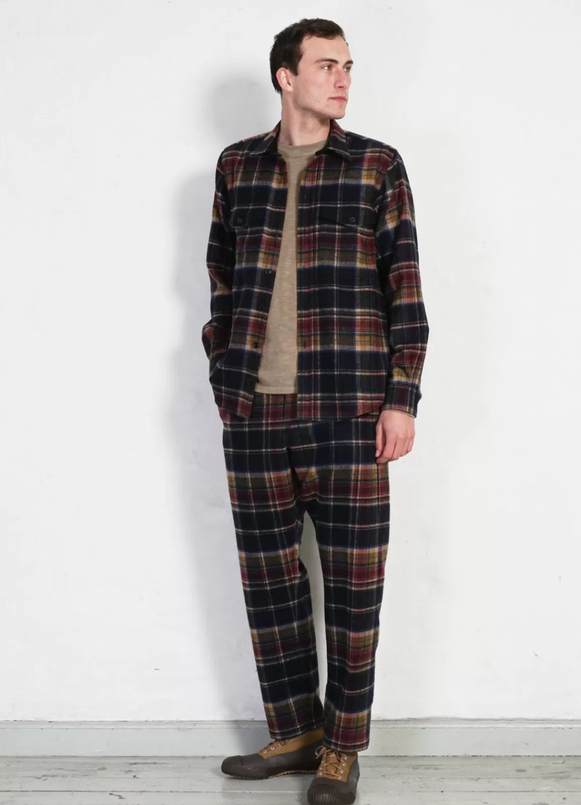 Fashion Tyge | Wide Cut Cropped Trousers | Multi Colour Check Trousers