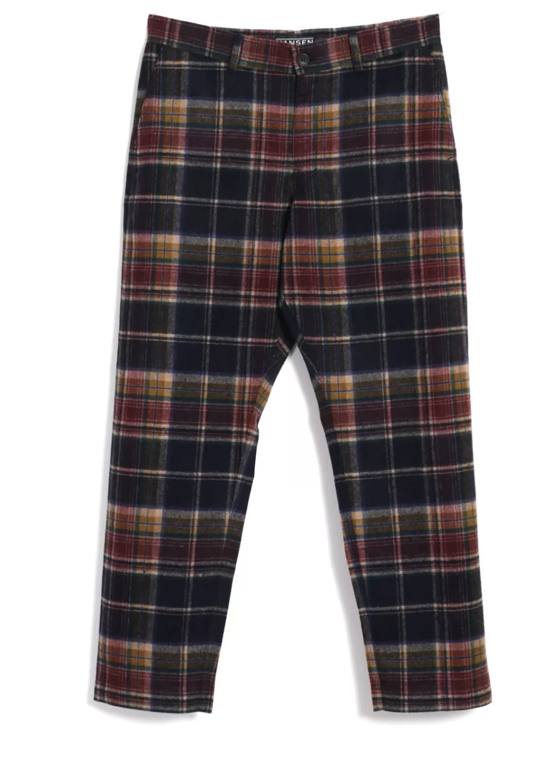 Fashion Tyge | Wide Cut Cropped Trousers | Multi Colour Check Trousers