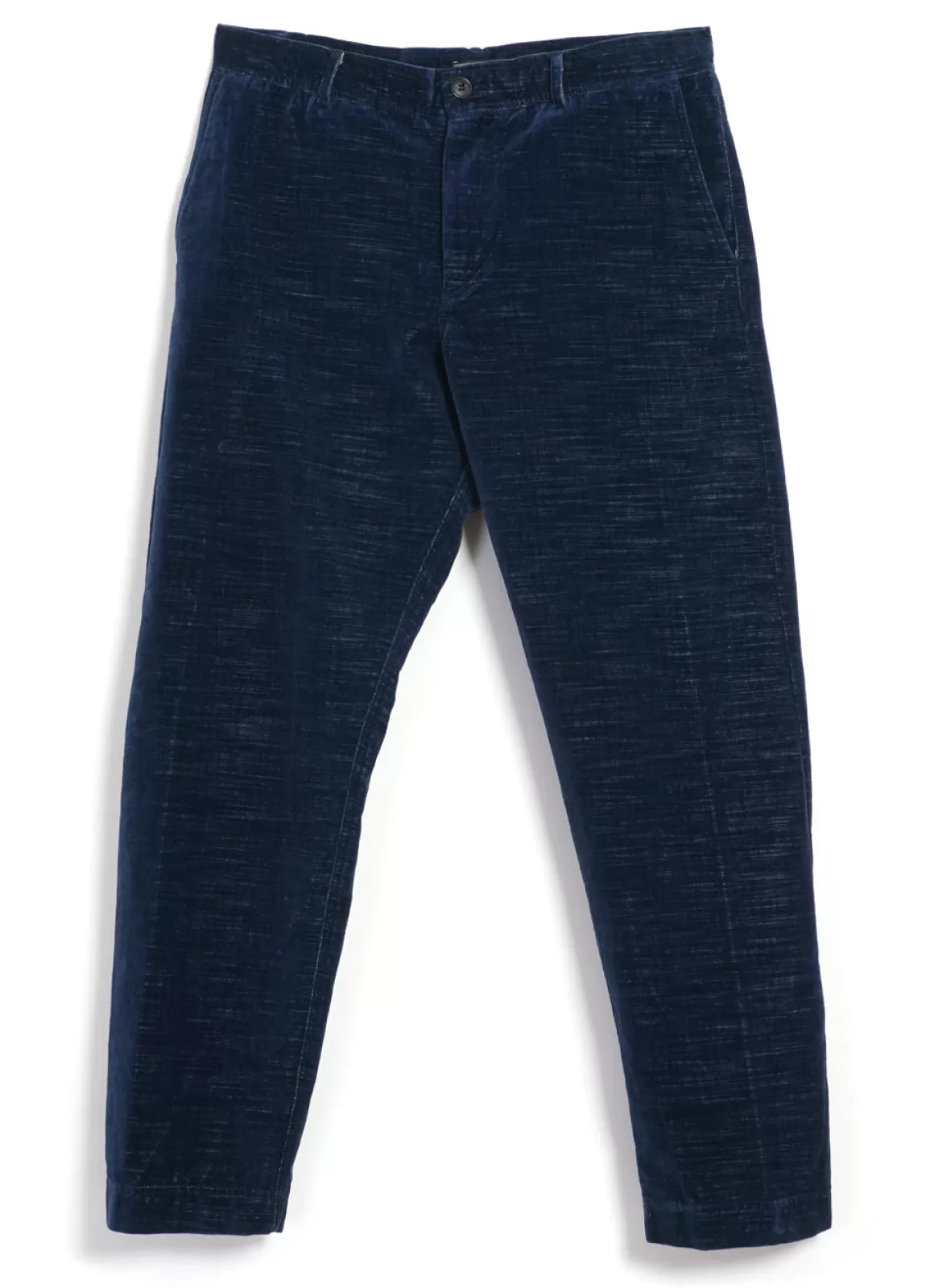 Best Tyge | Wide Cut Cropped Trousers | Velvet Indigo Trousers