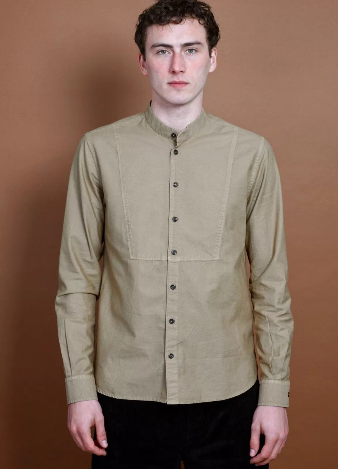 Flash Sale Valmar | Collarless Bib Shirt | Gobi Shirts