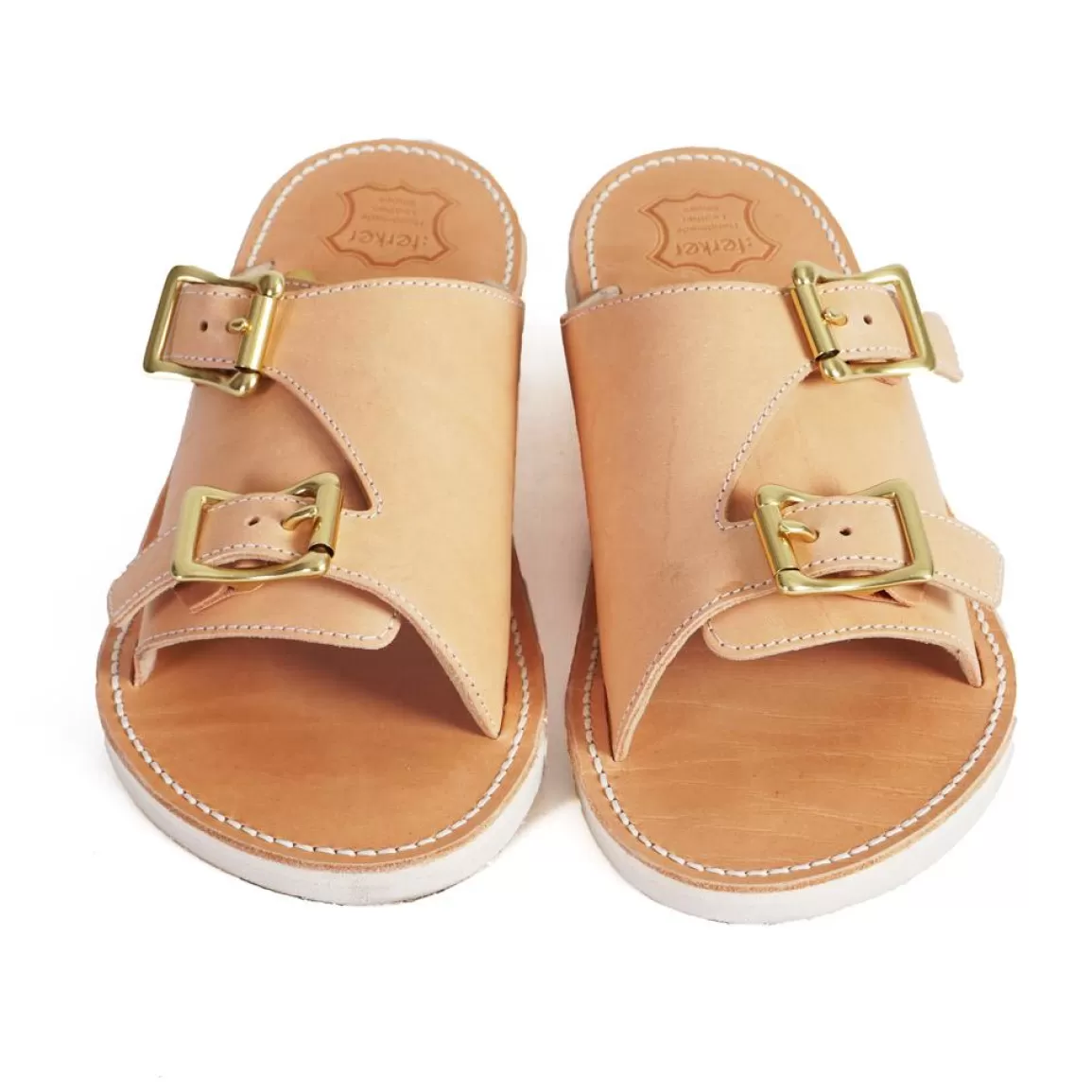 Discount Vegetable Leather Sandal | Buckle Sandal | Natural Sandals