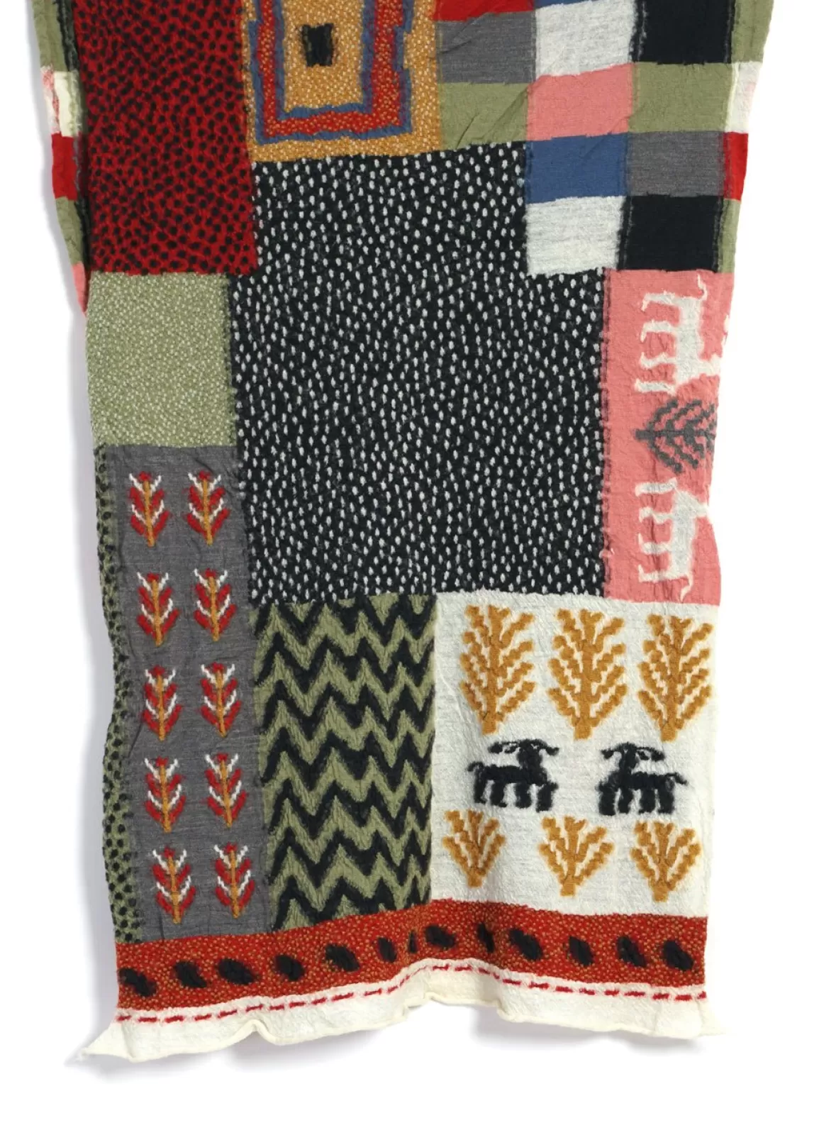 Clearance Village Gabbeh | Compressed Wool Scarf | Red Scarves