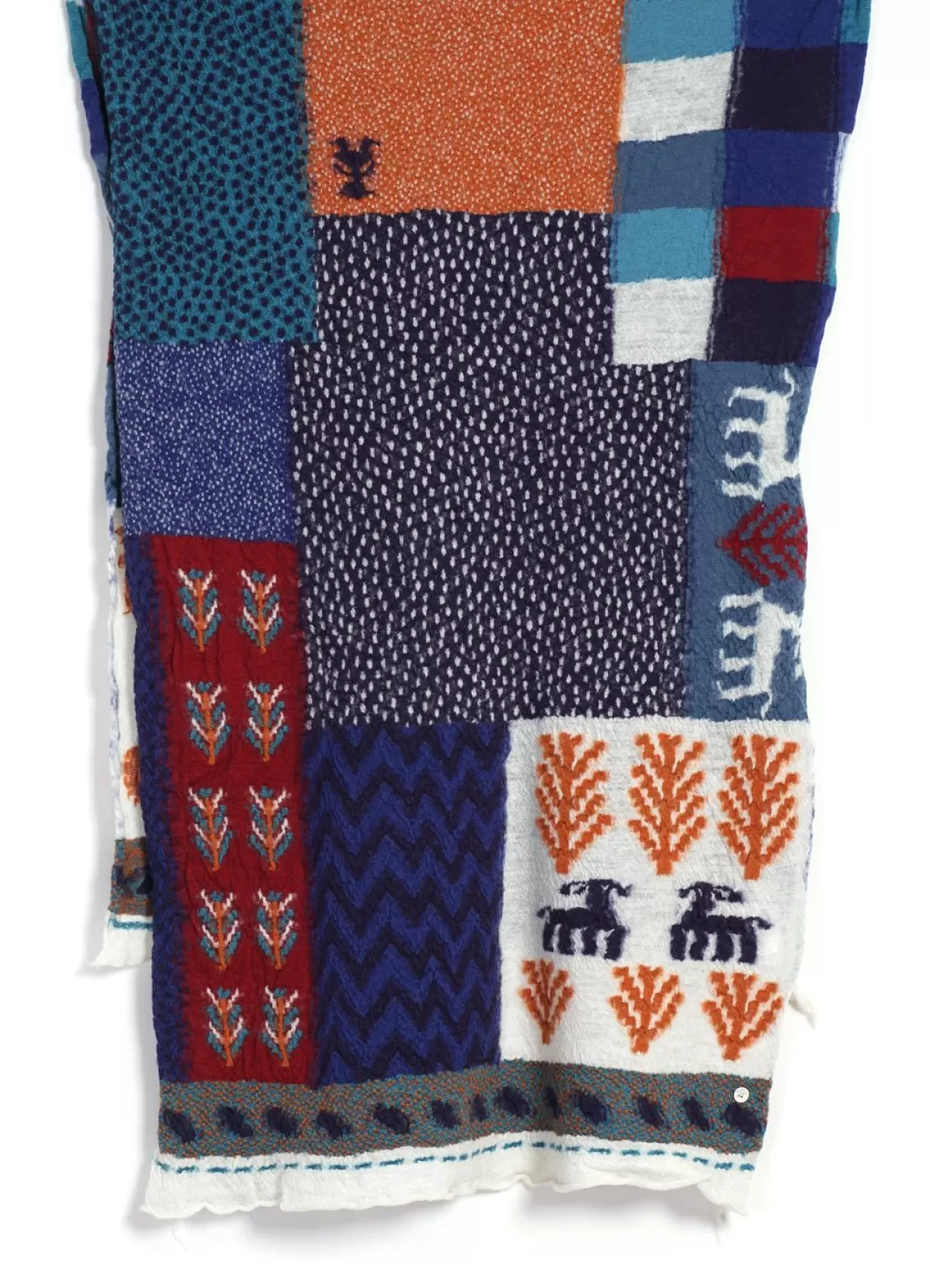 Hot Village Gabbeh | Compressed Wool Scarf | Turquoise Scarves