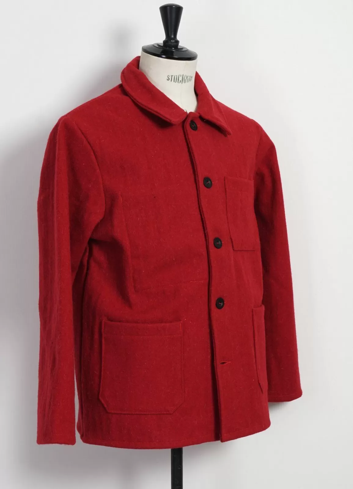 Store Work Jacket | Wool | Red Jacket & Coats